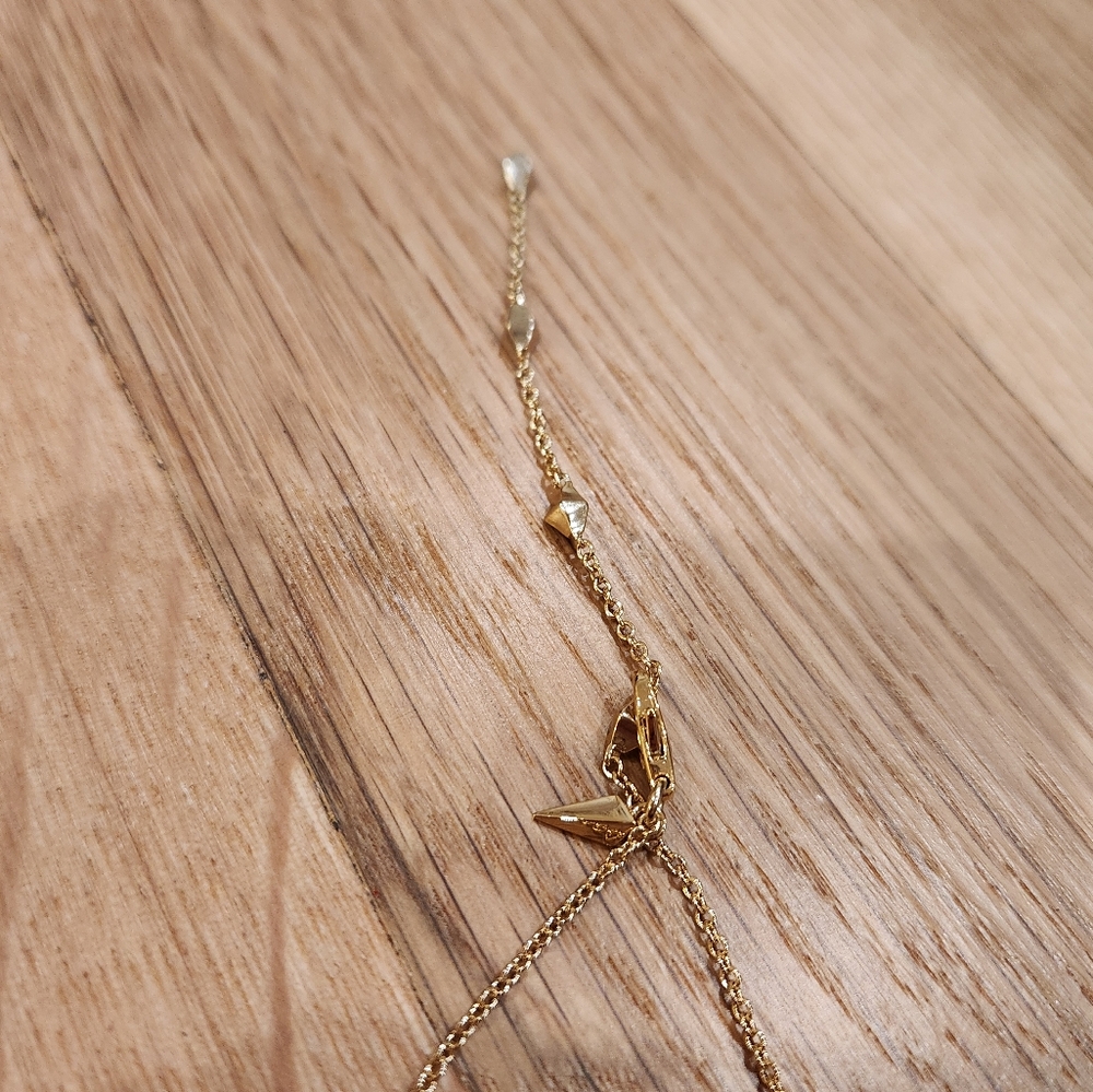 EUC Alexis Bittar gold pyramid necklace